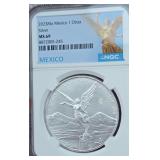 2023Mo MS69 Mexico 1 Onza Silver Libertad 31.1g  .999%Ag