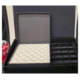 Variety of Jewlery Display Cases Including a Smaller Case with 25 Suspension Capsules.