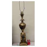Mid Century Cast Brass Neoclassical/Hollywood Regency Lamp With Harp. Very Heavy. Does Not Have Shade or Finial. Matches Lot 104.