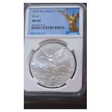 2024 Mo NGC MS68  México 1 Onza Silver Libertad 31.10g .999%Ag