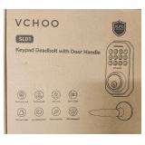 VCHOO SL01 Front Door Lock Set with Handle Keyless Entry Keypad Smart Deadbolt (Black)
