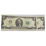 2017A Uncirculated U.S. $2 Consecutive Star Notes