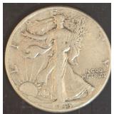 1943 U.S. Walking Liberty Silver Half Dollar. .90%Ag.