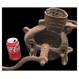 Antique Black Hawk Cast-Iron Hand-Crank Corn Sheller in Great Condition.