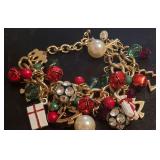 Vintage Christmas Charm Bracelet Gold Tone Jingle Bell Pearl Rhinestone United States military ribbon bars and mounting brackets primarily from the World War II era.United States military ribbon bars 