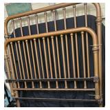 Beautiful Antique Late-1800s to 1920s Brass Full Size Bed Frame. Includes Headboard, Footboard and Original Rails and a Gorgeous Patina. Very Heavy. Will Need Help to Load if Purchased.