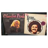 Vintage Charlie Rich and Freddie Fender LPs.