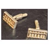 Vintage Italian .950 Sterling Silver Abacus Cufflinks. Perfect Gift for a Teacher