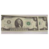 2017A Uncirculated U.S. $2 Consecutive Star Notes