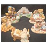 Set of 6 Vintage Cherished Teddies. Each One is Named and Numbered; Molly, Baby, Winfield, If a Mom