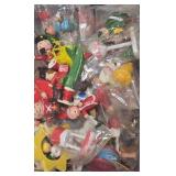 50 Very Vintage - Mid Century Handmade Wooden Ornaments From Taiwan. Many of Them are Still in Original Plastic. -50 Pieces