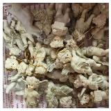 Collection of Vintage Plaster or Faux-Ceramic Heavenly Cherub Ornaments.  Believed to be House of Lloyd / Christmas Around the World