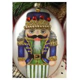 New - Mark Roberts Oval Blown Glass Nutcracker Ornament