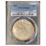 1900 PCGS MS65 U.S.Morgan Silver Dollar .90%Ag