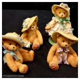Set of 4 Vintage Cherished Teddies. Each One is Named and Numbered. Hope, Milly, Dorothy, & Christy