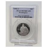 1982- S GEORGE WASHINGTON HALF DOLLAR COIN, PCGS GRADED PR70DCAM