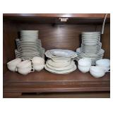GERMAN ROSENTHAL PORCELAIN CHINA IN LOW CABINET MARKED 1031, 88 PIECES - DINE