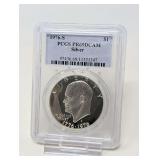 1976- S EISENHOWER SILVER DOLLAR COIN, PCGS GRADED PR69DCAM