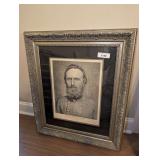 FRAMED HAND-TINTED LITHOGRAPH OF GENERAL THOMAS J. JACKSON, LIMITED EDITION 487 OF 950 - LIVING