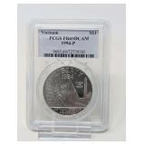 1994- P VIETNAM SILVER DOLLAR COIN, PCGS GRADED PR69DCAM
