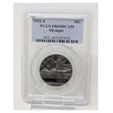 1992- S OLYMPIC HALF DOLLAR COIN, PCGS GRADED PR69DCAM