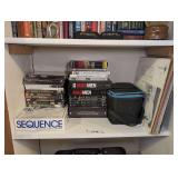 DVD MOVIES, TV SERIES COLLECTIONS, SEQUENCE BOARD GAME, CD MUSIC, AND VINTAGE ALBUMS ON SHELF MARKED 1116 - BR2