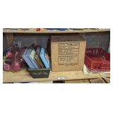 ALL ITEMS ON SHELF MARKED 3059 INCLUDING UNUSED PICTURE FRAMES, CHRISTMAS DECOR, HOLIDAY CHINA, AND COCA-COLA CRATE