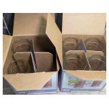 SIX VINTAGE GLASS TUMBLERS