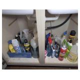 ALL CLEANING SUPPLIES AND MORE IN UNDER SINK CABINET MARKED 1191