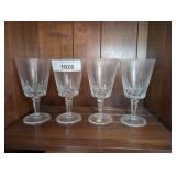 FOUR GERMAN KASPAR BLEIKRISTALL CRYSTAL STEMS - DINE