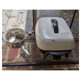 PRESTO ELECTRIC SKILLET AND FOLEY FOOD MILL