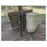 GARDEN STAKES, POLLY BARREL, AND PALLET