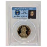 2009- S WILLIAM HENRY HARRISON DOLLAR COIN, PCGS GRADED PR69DCAM