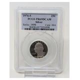 1976- S SILVER QUARTER DOLLAR COIN, PCGS GRADED PR69DCAM