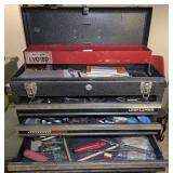 CRAFTSMAN TOOL BOX AND ALL MACHINIST TOOLS INSIDE
