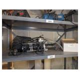 ALL ITEMS ON SHELF MARKED 3075 INCLUDING DRILLS, ROUTER BRACKET, SUBMERSIBLE PUMP, AND SPECIALTY COMPRESSOR