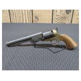 1978 ITALIAN REPRODUCTION OF MID 19TH CENTURY COLT NAVY .44 CALIBER BLACK POWDER CAP AND BALL REVOLVER WITH ENGRAVED CYLINDER AND WOODEN GRIPS *** SPECIAL PICKUP INSTRUCTIONS ***