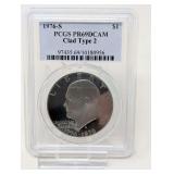 1976- S EISENHOWER DOLLAR COIN, PCGS GRADED PR69DCAM