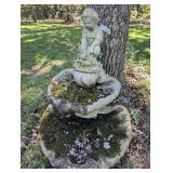 HEAVY CONCRETE DOUBLE TIER CLASSICAL WATER FOUNTAIN