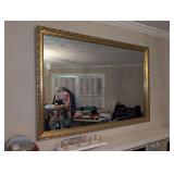 VINTAGE LARGE ORNATELY FRAMED WALL MIRROR - BR1