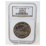 1987- P CONSTITUTION SILVER DOLLAR COIN, NGC GRADED MS69