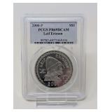 2000- P LEIF ERIKSON SILVER DOLLAR COIN, PCGS GRADED PR69DCAM