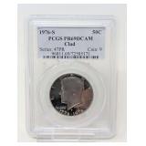 1976- S KENNEDY (40%) SILVER HALF DOLLAR COIN, PCGS GRADED PR69DCAM