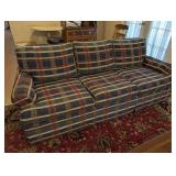 STEARNS AND FOSTER PLAID UPHOLSTERED SLEEPER SOFA - LIVING