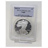 2005- W EAGLE SILVER DOLLAR COIN, PCGS GRADED PR69DCAM