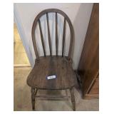 VINTAGE SOLID WOOD SPINDLE BACK CHAIR