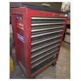 CRAFTSMAN 9 DRAWER ROLLING TOOL CABINET AND ALL MACHINIST TOOLS INSIDE