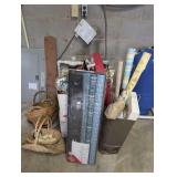 WRAPPING PAPER, GIFT WRAPPING SUPPLIES, AND BASKETS IN FLOOR AREA MARKED 3065