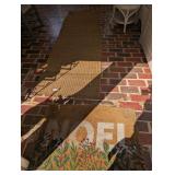 NOEL DOOR MAT AND HEAVY NATURAL COIR WOVEN RUNNER RUG