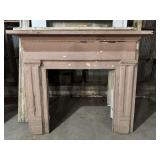 Large Wooden Antique Mantel
